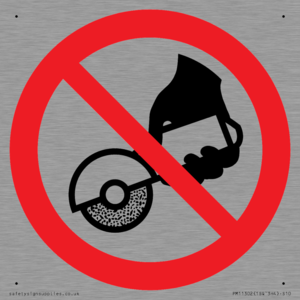 Prohibition: Do not use with hand-held grinding machine